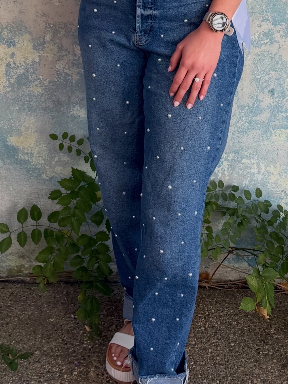 Customized Pearl Jeans